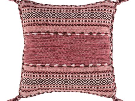 Trenza Cotton Bright Pink Pillow Cover in Various Sizes Fashion