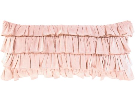 Ruffle Linen Blush Pillow Cover 1 2 H x 2 8 W on Sale