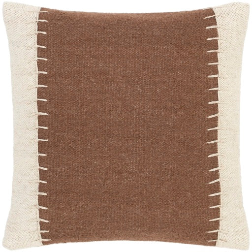 Niko Wool Dark Brown Pillow Cover 20 H x 20 W Hot on Sale