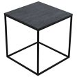 Landon Side Table in Black Metal w  Marble Online Hot Sale