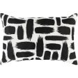 Stroke Indoor Outdoor Black Pillow Cover in Various Sizes Online now