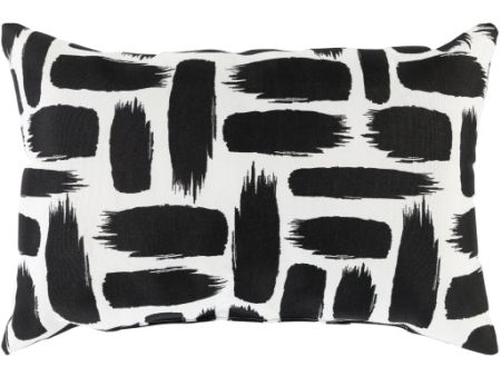 Stroke Indoor Outdoor Black Pillow Cover in Various Sizes Online now