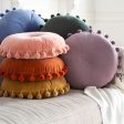 Serengeti Cotton Lavender Pillow Cover 18 H x 18 W Round For Sale