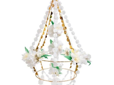 White Blossom Chandelier For Sale