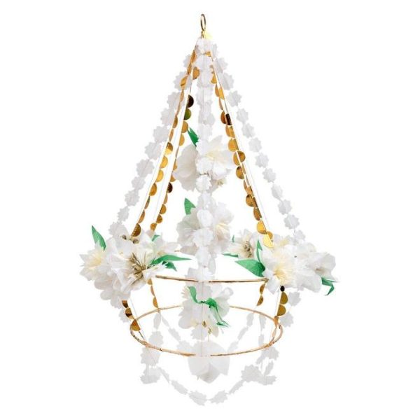 White Blossom Chandelier For Sale