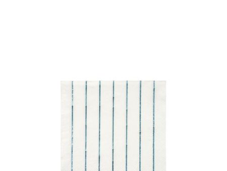 Blue Holographic Stripe Small Napkins Hot on Sale