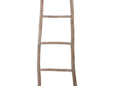 Wood White Washed Ladder - Small Fashion