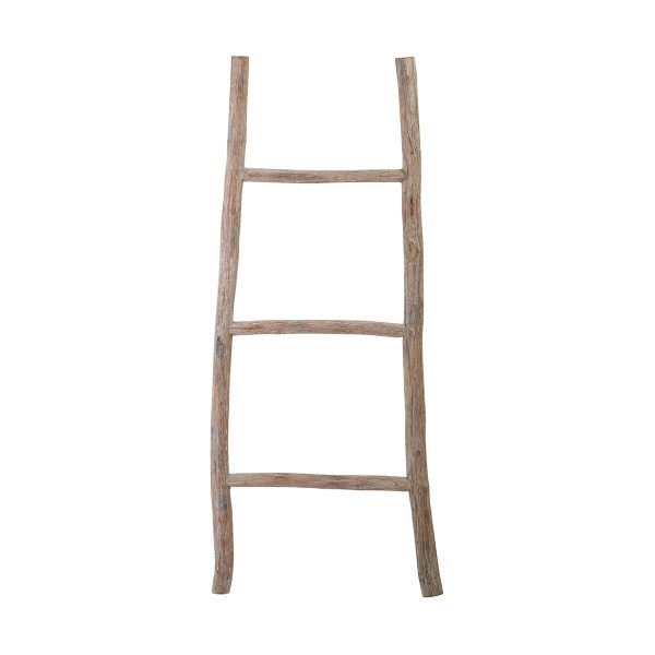 Wood White Washed Ladder - Small Fashion