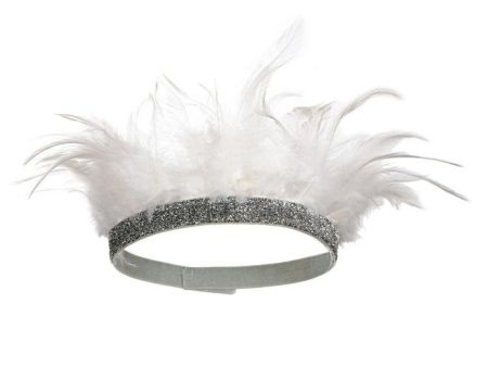 White Feather Party Crown For Sale