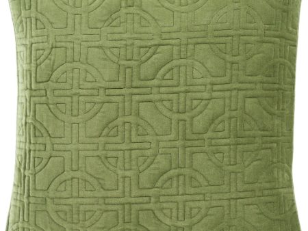 Quilted Cotton Velvet Cotton Grass Green Pillow Cover in Various Sizes Supply