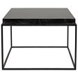 Lomax Coffee Table in Black Metal Finish w  Black Stone For Sale