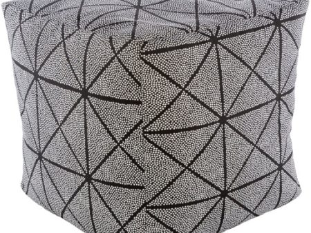 Mazarine Indoor Outdoor Black Pouf Cheap