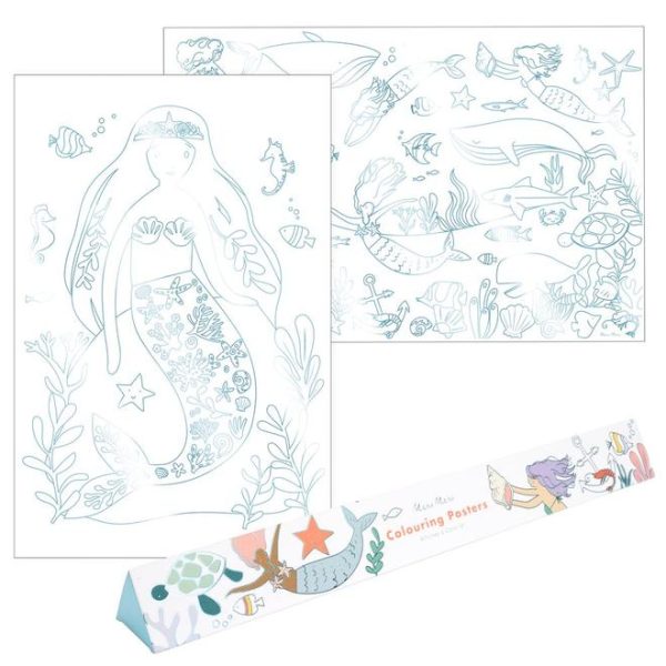 Mermaid Colouring Posters For Sale