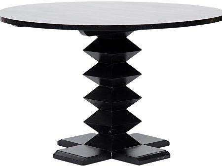 Zig-Zag Base 48  Dining Table For Discount