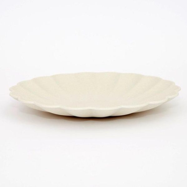 White Small Bamboo Fibre Plate Set Cheap