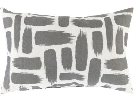 Stroke Indoor Outdoor Medium Gray Pillow Cover in Various Sizes Online