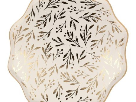 Gold Leaf Dinner Plates Fashion