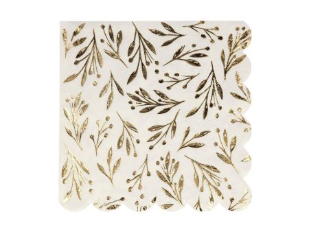 Gold Leaf Napkins, Large Online Hot Sale