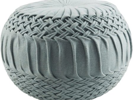 Alana Wool Denim Pouf Supply