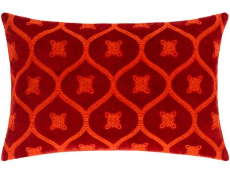 Toulouse Cotton Velvet Burnt Orange Pillow Cover 1 1 H x 1 8 W For Discount