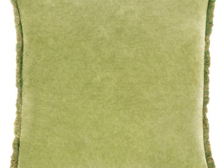 Washed Cotton Velvet Cotton Lime Pillow Cover in Various Sizes Supply