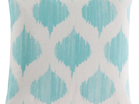 Ogee Cotton Aqua Pillow Cover in Various Sizes For Cheap