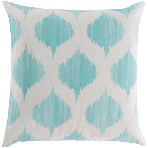 Ogee Cotton Aqua Pillow Cover in Various Sizes For Cheap