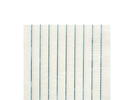 Blue Holographic Stripe Large Napkins For Cheap