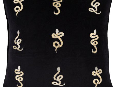 Vida Cotton Velvet Black Pillow Cover in Various Sizes Online now