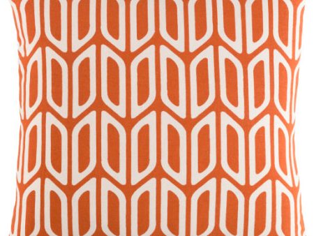 Trudy Cotton Burnt Orange Pillow Cover 18 H x 18 W Online