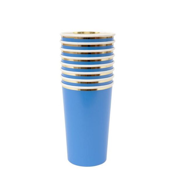 Bright Blue Highball Cups on Sale