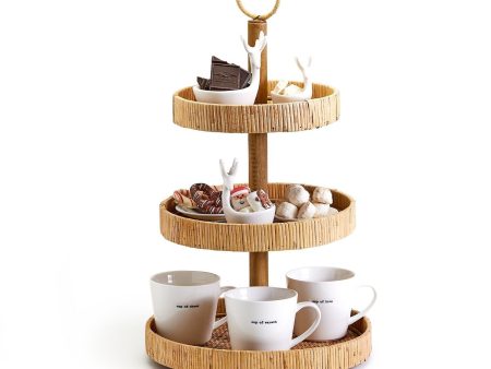 3-Tier Hand-Crafted Rattan Adjustable Centerpiece Online