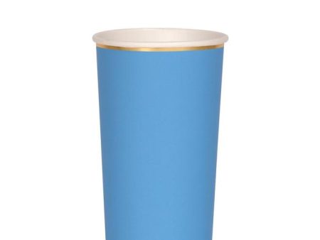 Bright Blue Highball Cups on Sale