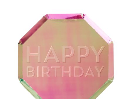 Birthday Oil Slick Side Plates For Cheap