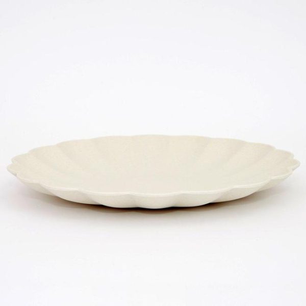 White Large Bamboo Fibre Plate Set Fashion