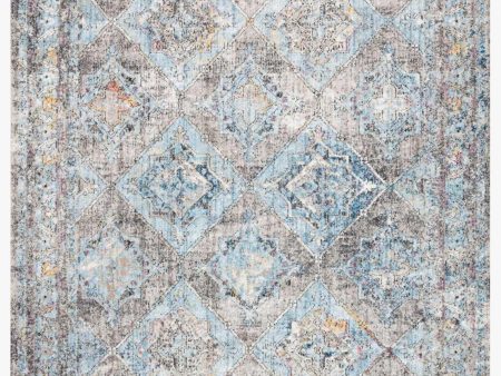 Dante Rug in Granite & Light Blue by Loloi II Online Hot Sale