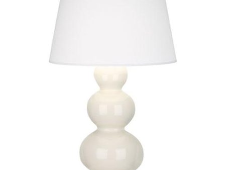 Triple Gourd Bone Glazed Table Lamp on Sale