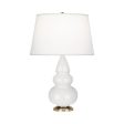 Small Triple Gourd Lily Glazed Accent Table Lamp For Discount