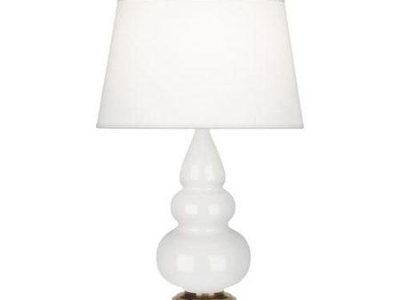 Small Triple Gourd Lily Glazed Accent Table Lamp For Discount