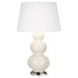 Triple Gourd Bone Glazed Table Lamp on Sale