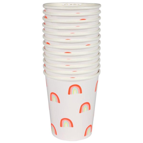 Neon Rainbow Party Cups on Sale