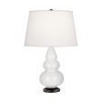 Small Triple Gourd Lily Glazed Accent Table Lamp For Discount