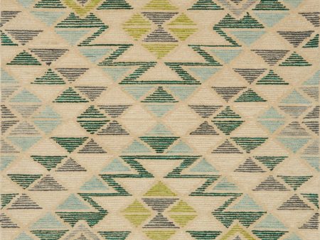 Gemology Hand Tufted Ivory Aqua Rug Online