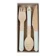 Mint Wooden Cutlery Set Fashion