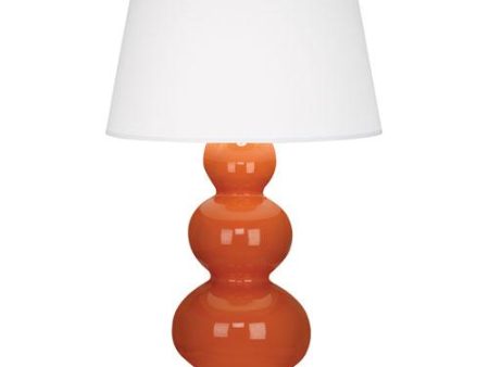 Triple Gourd Pumpkin Glazed Table Lamp For Cheap